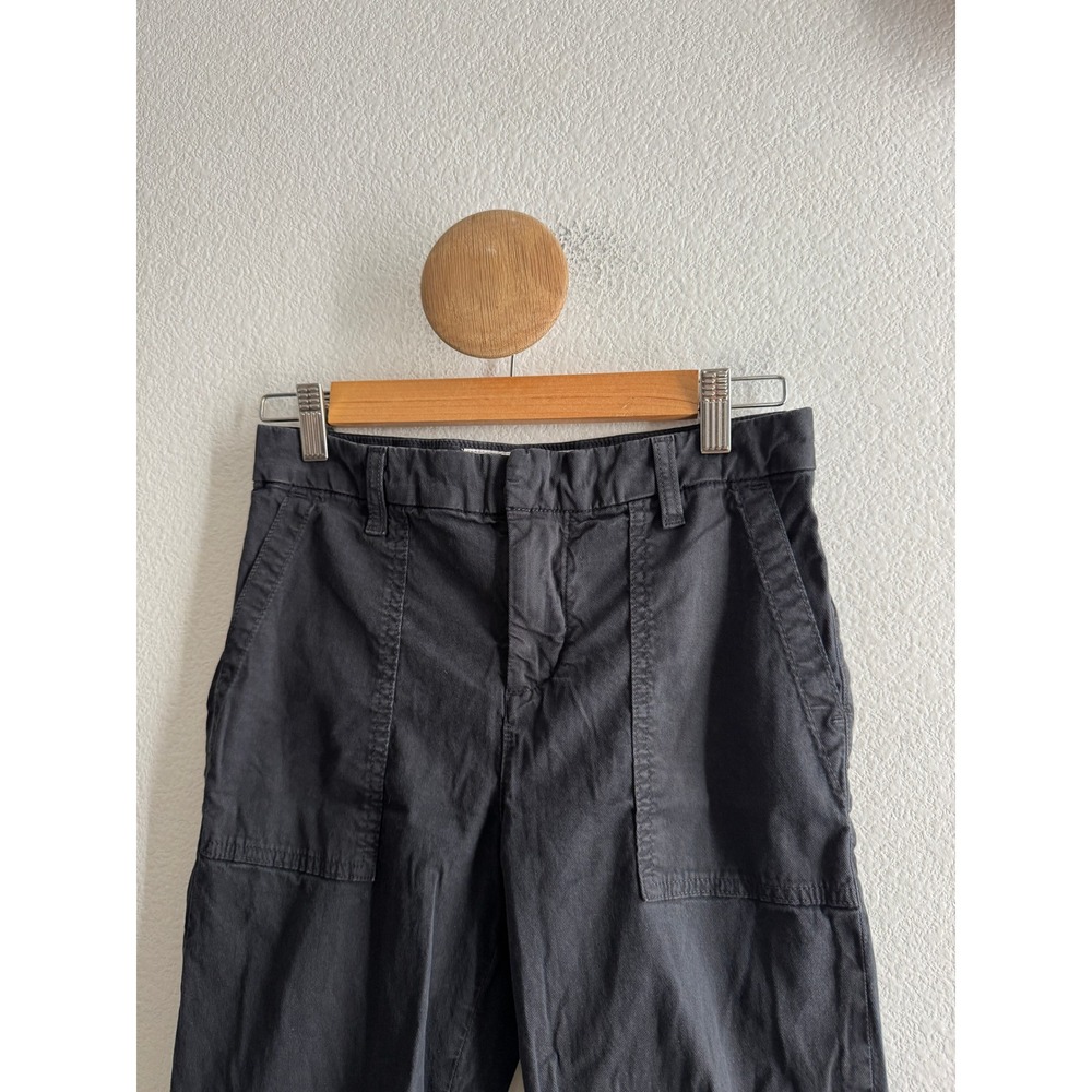 Frank & Eileen Blackstone Utility Pants Black Raw Hem Made in USA Size 2 - Picture 2 of 8